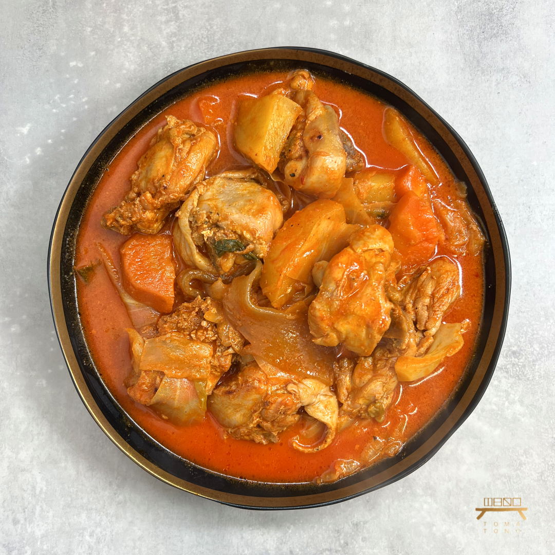 로제찜닭 w/ 중국납작당면 Gochujang Cream Braised Chicken with Flat Glass Noodles