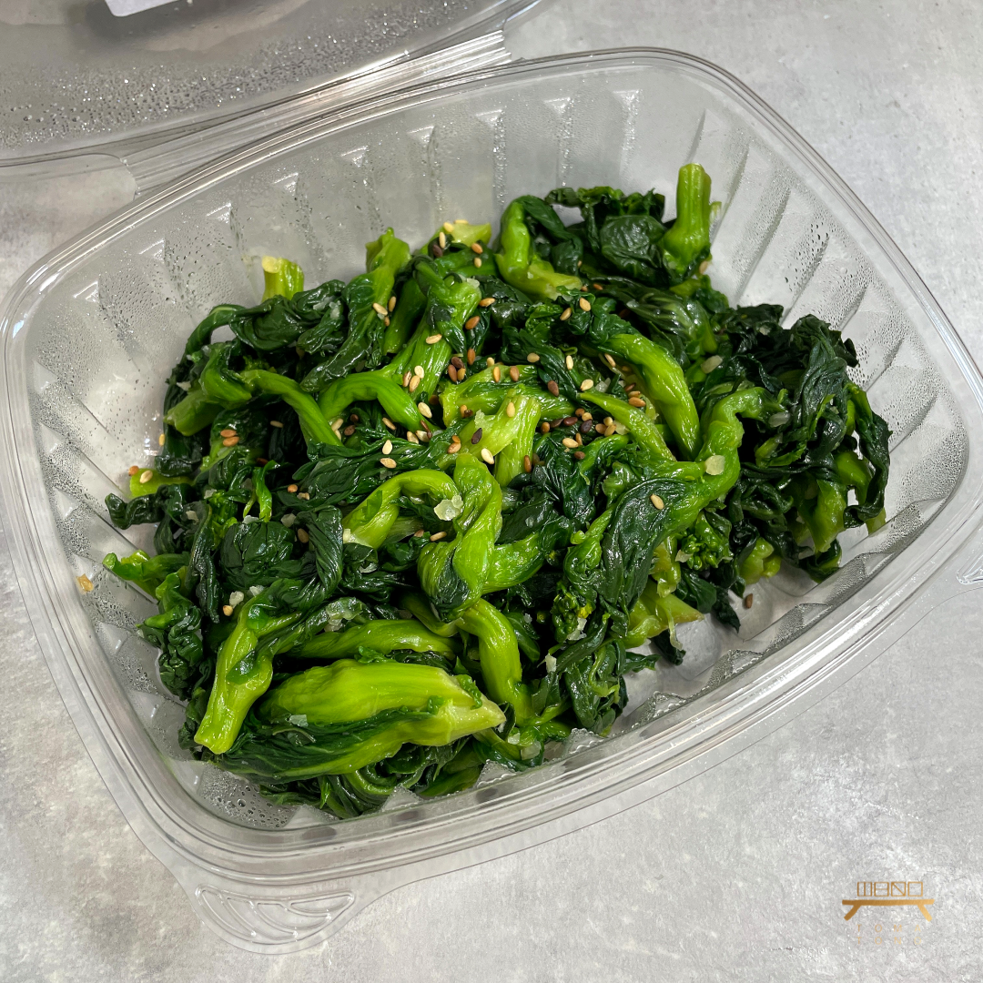 유채 순 나물무침 (완조리) Seasoned Canola Herbs (Cooked)