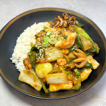 사천 해물덮밥 조리법 Szechuan Seafood Over Rice Recip