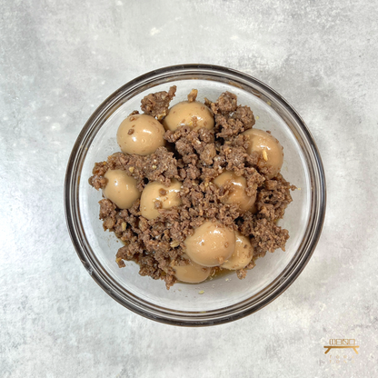 소보로 메추리알 장조림(완조리) 조리법 Beef Soboro and Hard-Boiled Quail Eggs in Soy Sauce(Cooked) Recipe