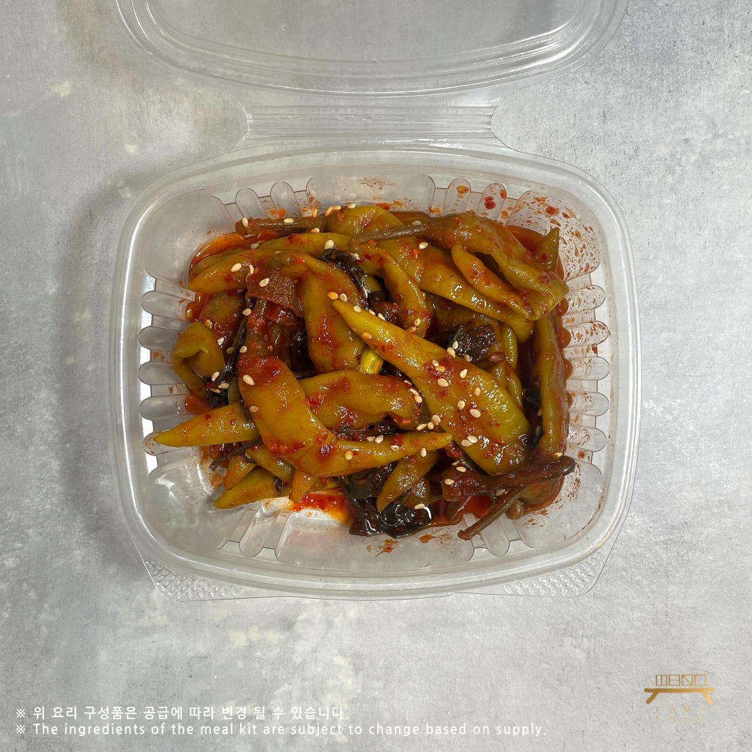 애기고추 양념 장아찌 (완조리) Picked Spicy Baby Pepper (Cooked)