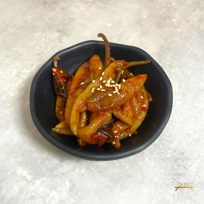 애기고추 양념 장아찌 (완조리) Picked Spicy Baby Pepper (Cooked)