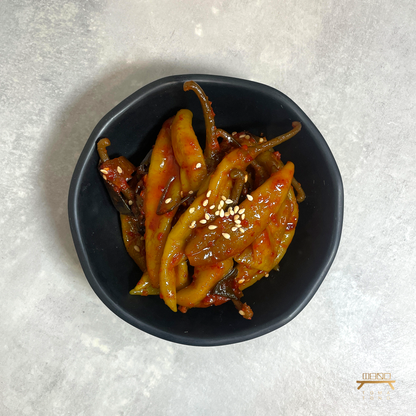 애기고추 양념 장아찌 (완조리) Picked Spicy Baby Pepper (Cooked)