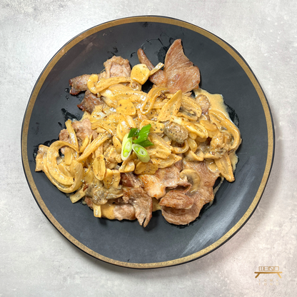 목살 크림 스테이크 조리법 Pork Shoulder Steak with Cream Sauce Recipe