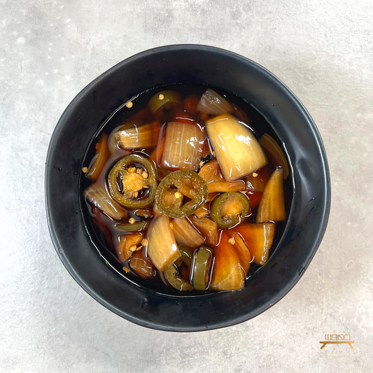 양파할라피뇨장아찌(완조리) Onion and Jalapeno Pickle  in Soy Sauce(Cooked)