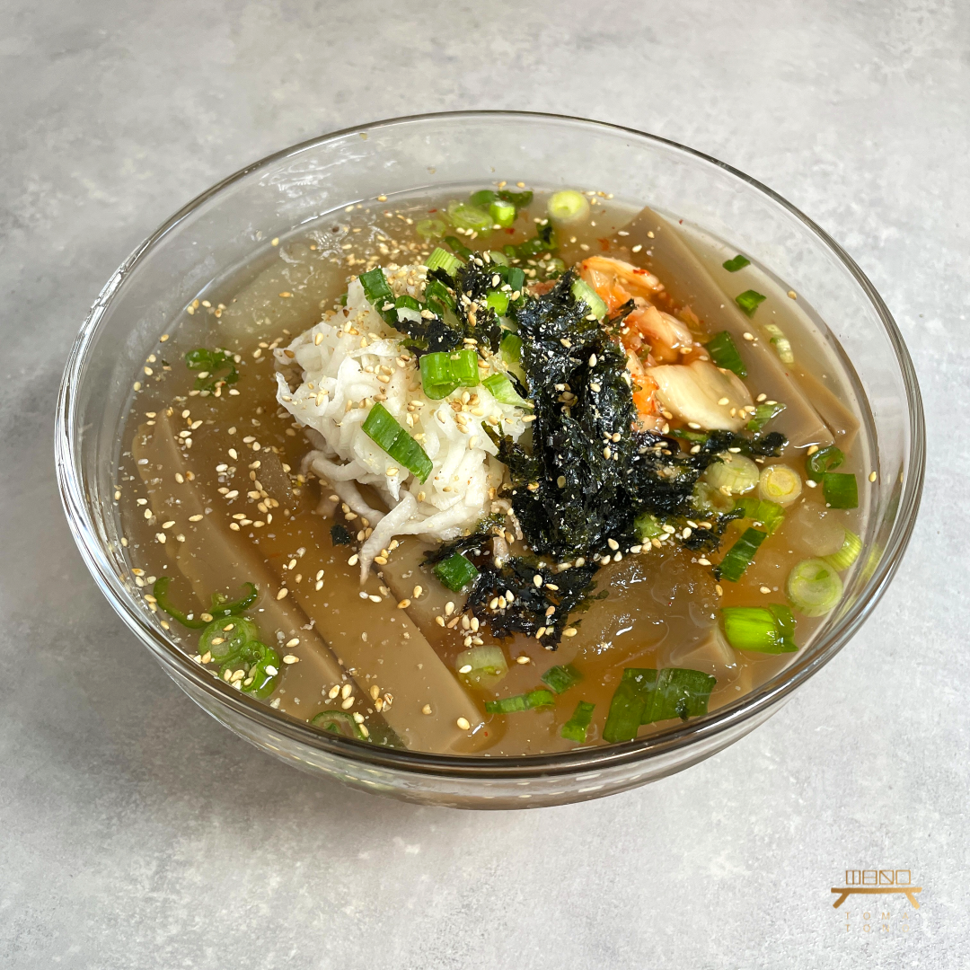 도토리 묵밥 (완조리) 조리법 Acorn Jelly in Cold Broth (Cooked) Recipe