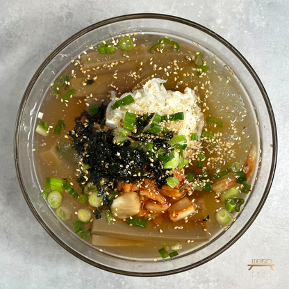 도토리 묵밥 (완조리) 조리법 Acorn Jelly in Cold Broth (Cooked) Recipe