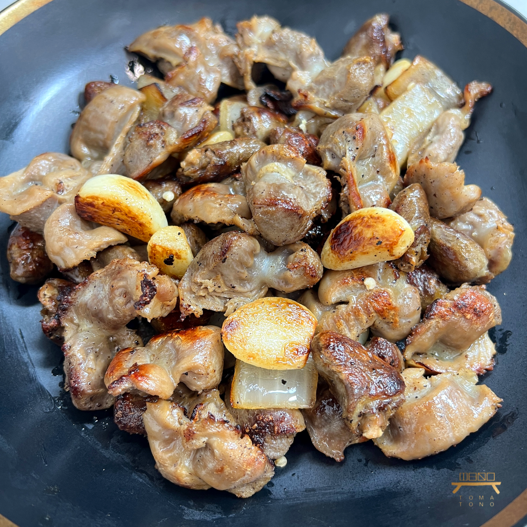 통마늘 닭똥집 & 염통 구이 조리법 Grilled Chicken Gizzard & Heart with Whole Garlics Recipe