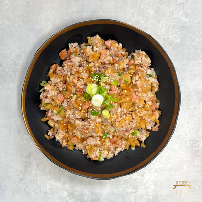 안매운 깍두기햄볶음밥 조리법 Non-spicy Radish Kimchi and Ham Fried Rice Recipe