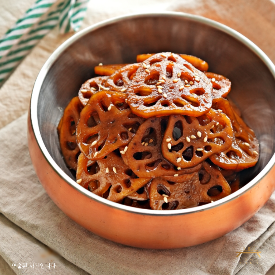 연근조림 (완조리)  Soy Braised Lotus Root (Cooked)