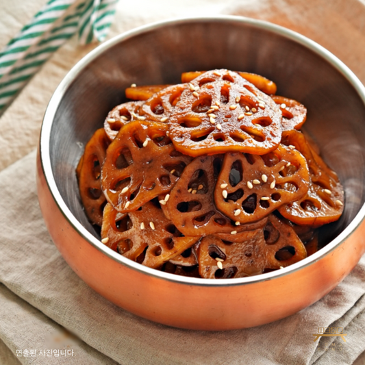 연근조림 (완조리)  Soy Braised Lotus Root (Cooked)