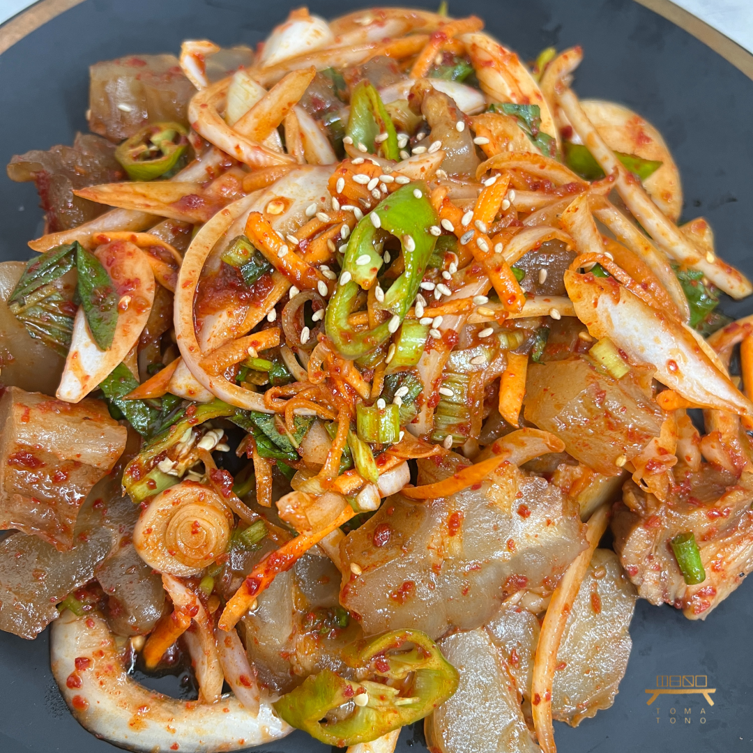 매콤한 도가니무침 조리법 Spicy Ox-Tendon Salad Recipe