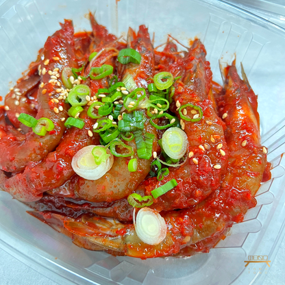 양념 깐새우장 (완조리) 조리법 Peeled Raw Shrimp in Spicy Sauce (Cooked) Recipe