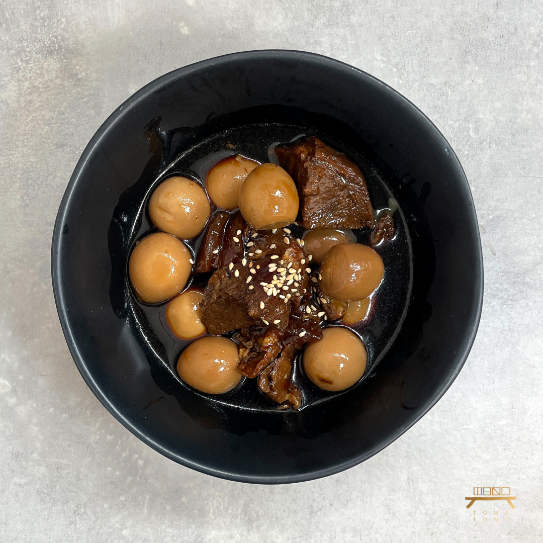 아롱사태 메추리알 장조림 (완조리) Beef Shank with Quail Eggs (Cooked)