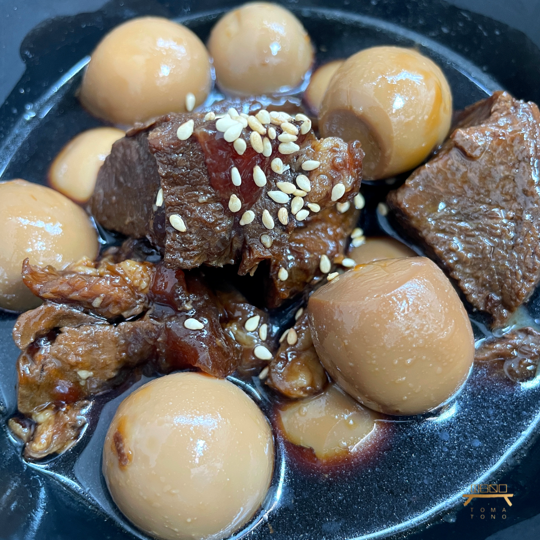 아롱사태 메추리알 장조림 (완조리) Beef Shank with Quail Eggs (Cooked)