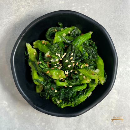 유채 순 나물무침 (완조리) 조리법  Seasoned Canola Herbs (Cooked) Recipe