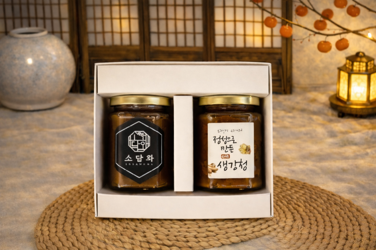 (새해선물세트) 배생강청, 도라지청 선물세트 Ginger Syrup and Bellflower Root Syrup Gift Set