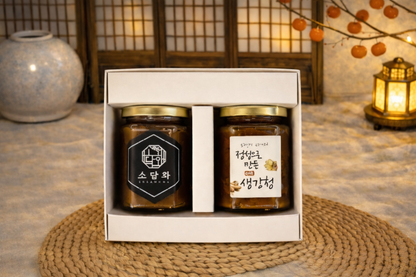 (새해선물세트) 배생강청, 도라지청 선물세트 Ginger Syrup and Bellflower Root Syrup Gift Set