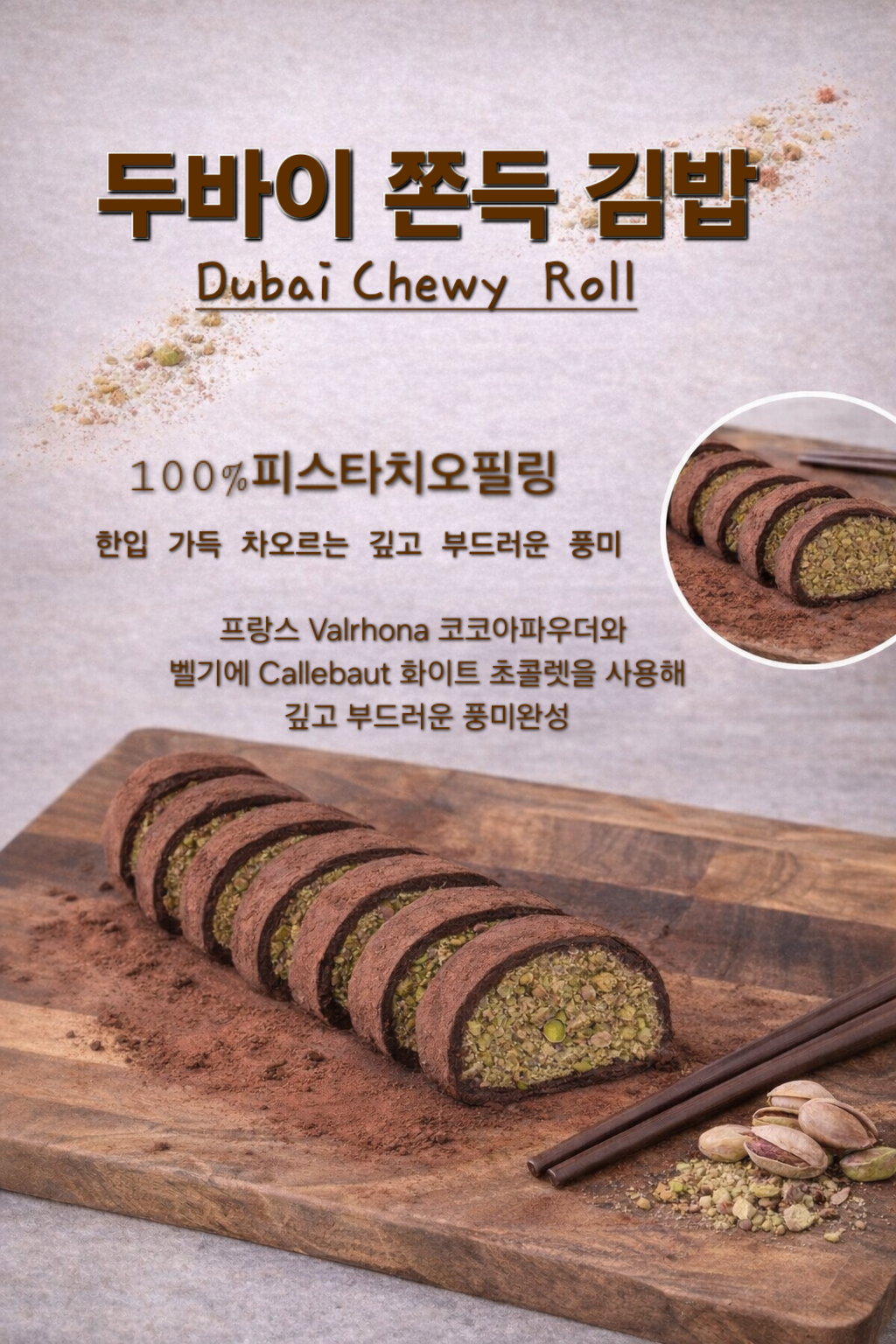 (NEW) 두바이 쫀득 김밥 8개 Dubai Chewy Roll 8EA