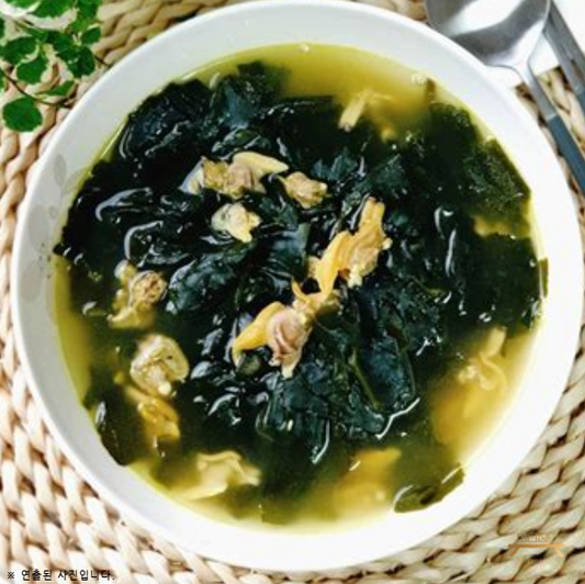 (NEW) 바지락 미역국 (완조리) Clam Seaweed Soup (Cooked)